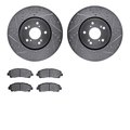 Dynamic Friction Co 7302-58025, Rotors-Drilled and Slotted-Silver with 3000 Series Ceramic Brake Pads, Zinc Coated 7302-58025